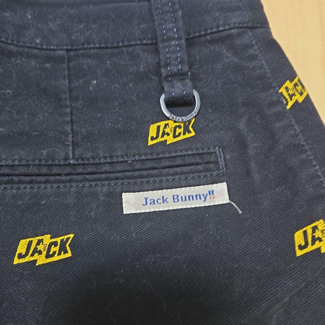 ゴルフウェア　Jack Bunny!! 黒 ロゴプリント ミニスカート