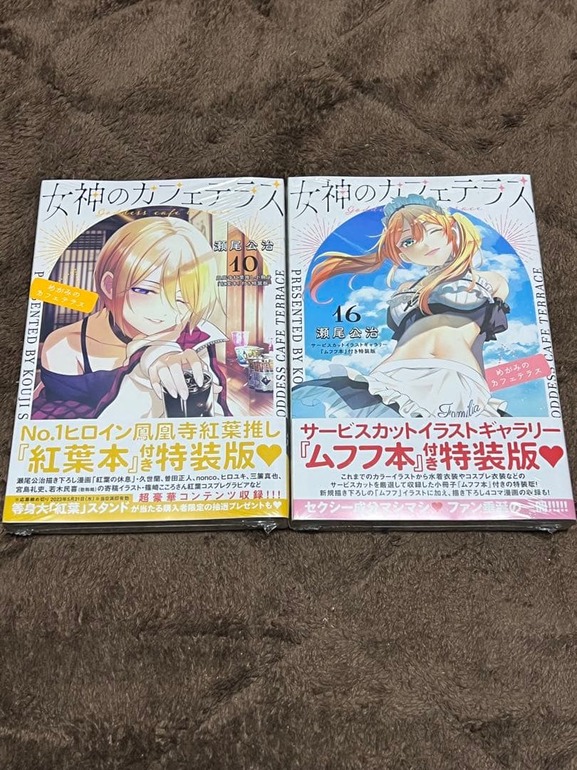 【新品、未開封、全巻初版‼️】女神のカフェテラス+公式ビジュアルブック付　完結