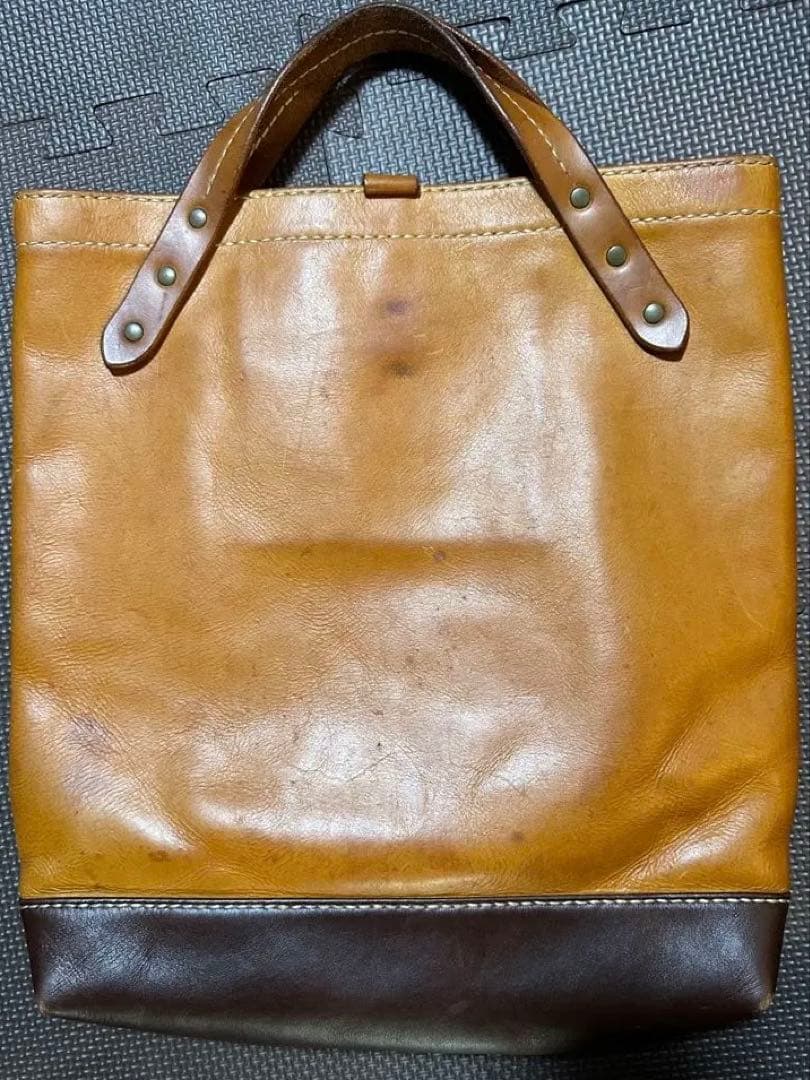 サムライクラフト　トートバッグ　ナチュラル×ブラウン