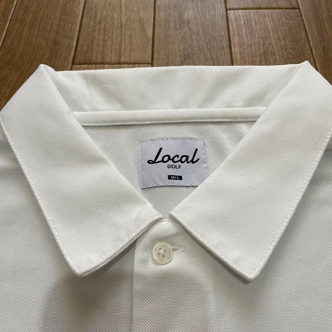 【M/L】ローカルゴルフ メンズゴルフウェア 半袖ポロシャツ バックプリント
