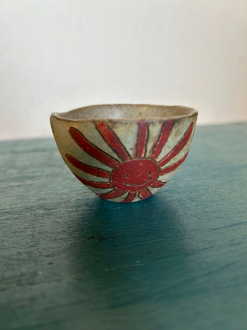 ★作家もの器★長田恵★希少★ミニカップ★太陽×雲×雨★小鉢小ボウル