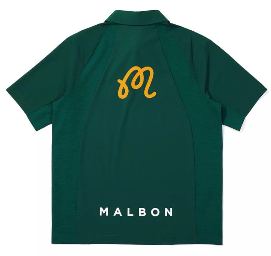 Malbon半袖Tシャツポロタイプ 冷感素材ゴルフウェア メンズ 人気モデル☘️