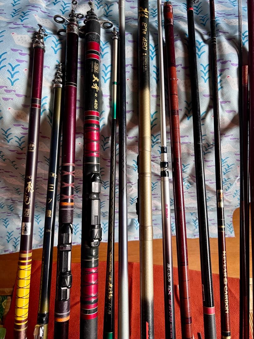 複数本(11本)チヌ竿他/浮/リール2点 ダイワ / シマノ等1式《現状渡し》