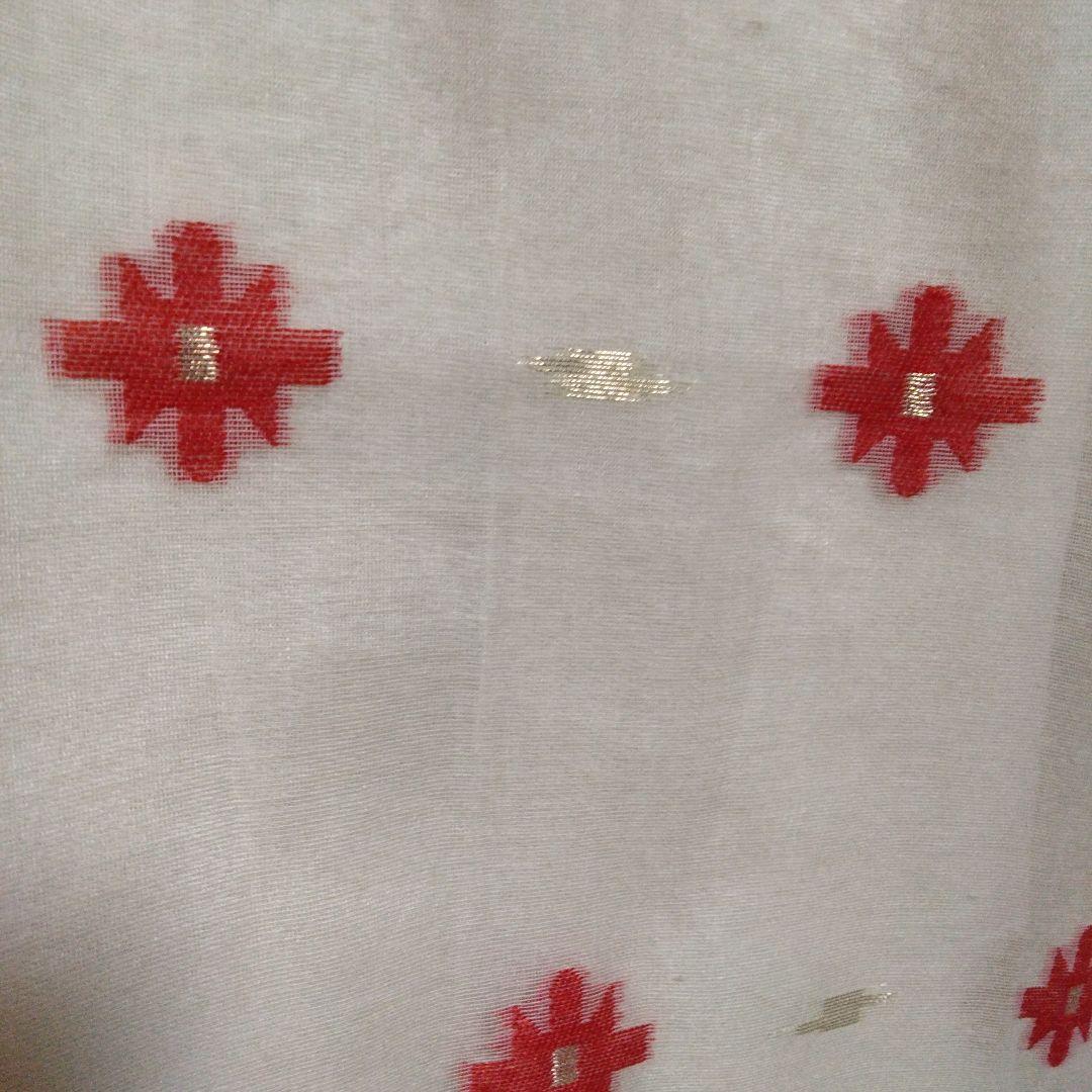 ★高品質★インド民族衣装 ジャムダニ織のクルタセット【53L-46】