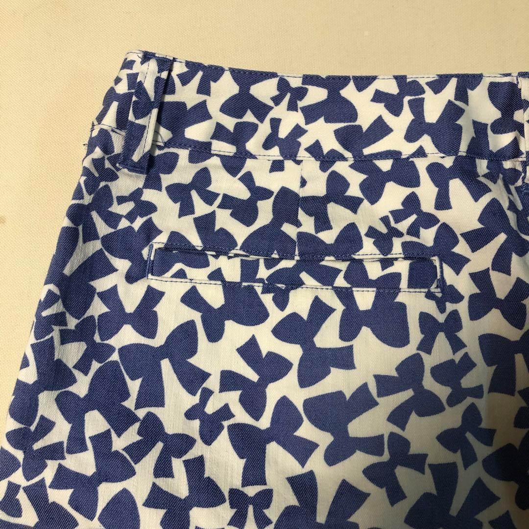 23区ゴルフ◆リネン素材 スカート◆ブルー系 サイズ67