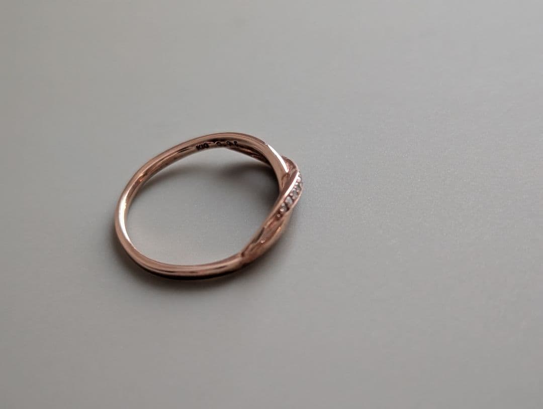 組曲ジュエリー　11号　K10 リング　0.05 ピンクゴールド　ダイヤ　指輪