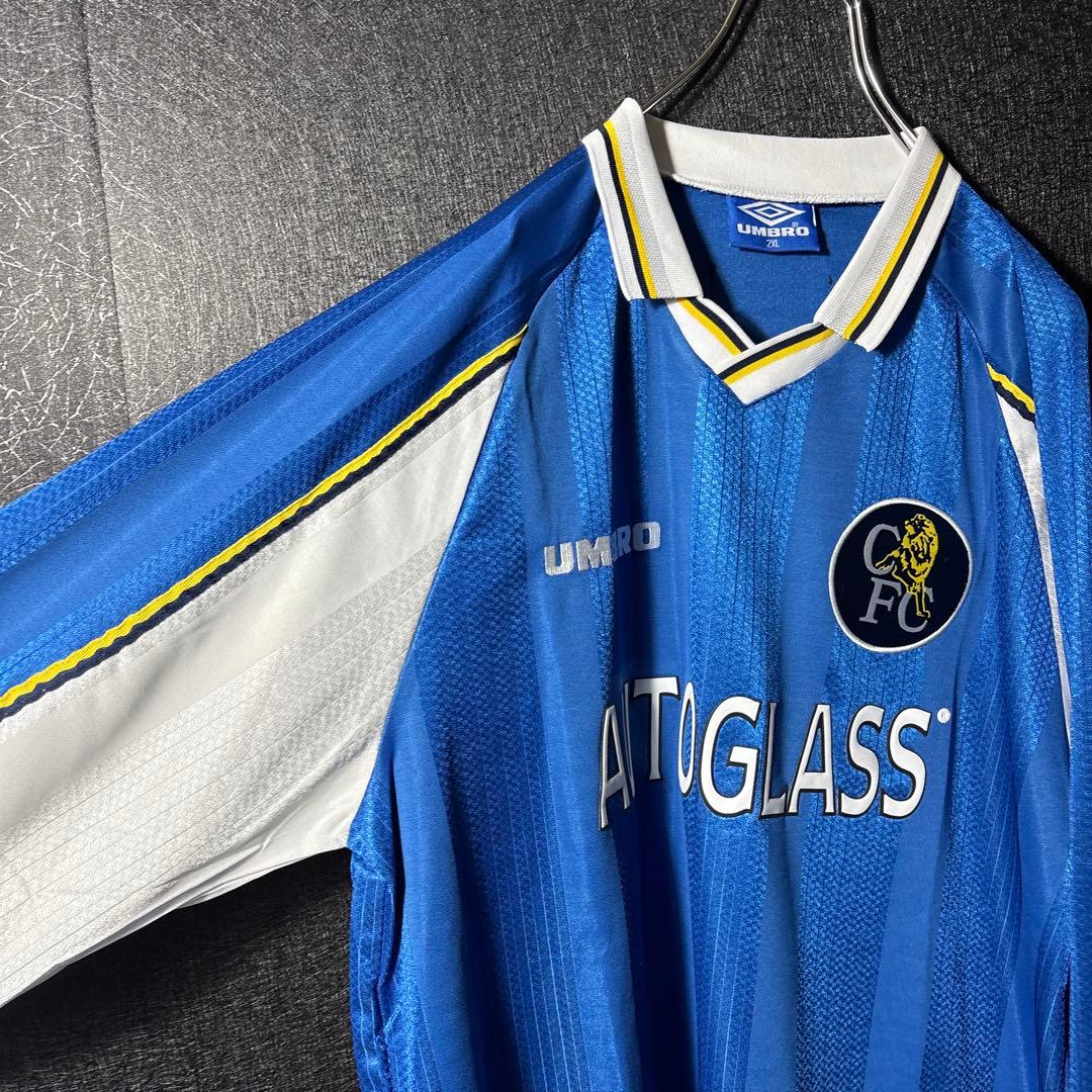 【★チェルシー】 古着 アンブロ サッカー レトロ ユニフォーム 2XL ★希少