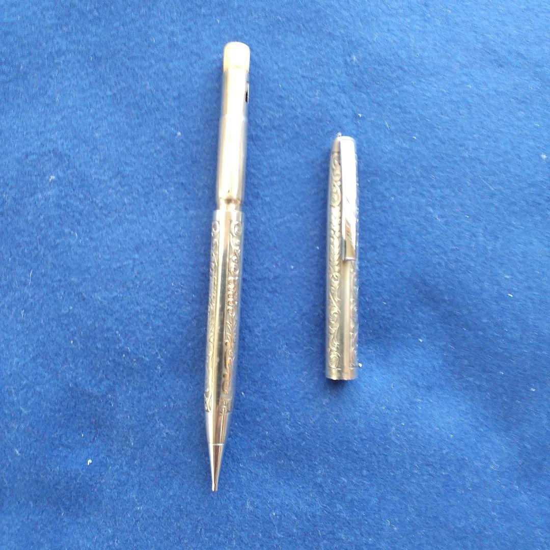 美品 シエィフア-スタイリング シルバ- 刻印 シヤ-プ ペンシル