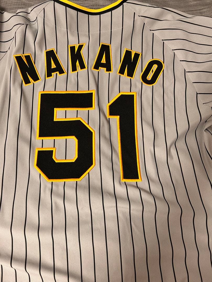 阪神タイガース　ビジターユニフォーム 中野拓夢選手 Oサイズ