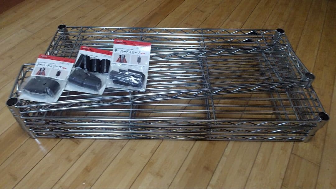 エレクター　90✖45 棚板のみ　3枚＋ハーフ板＋スリーブ　スチールラック　送込