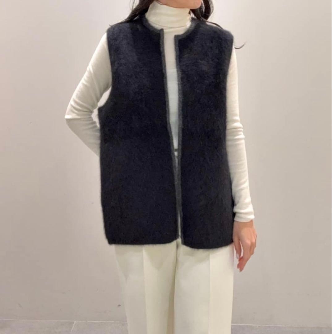 UNITED ARROWS フォックスカシミヤ ジップ ベスト