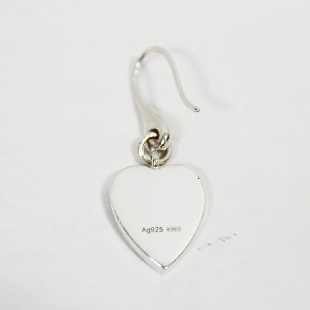 美品 グッチ ピアス ハート型 フック型 SV925 片方 シルバー GUCCI