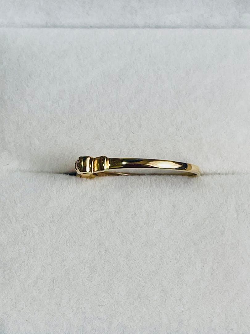 ✨美品✨　Vendome K10YG ダイヤモンド　リボンリング　9号