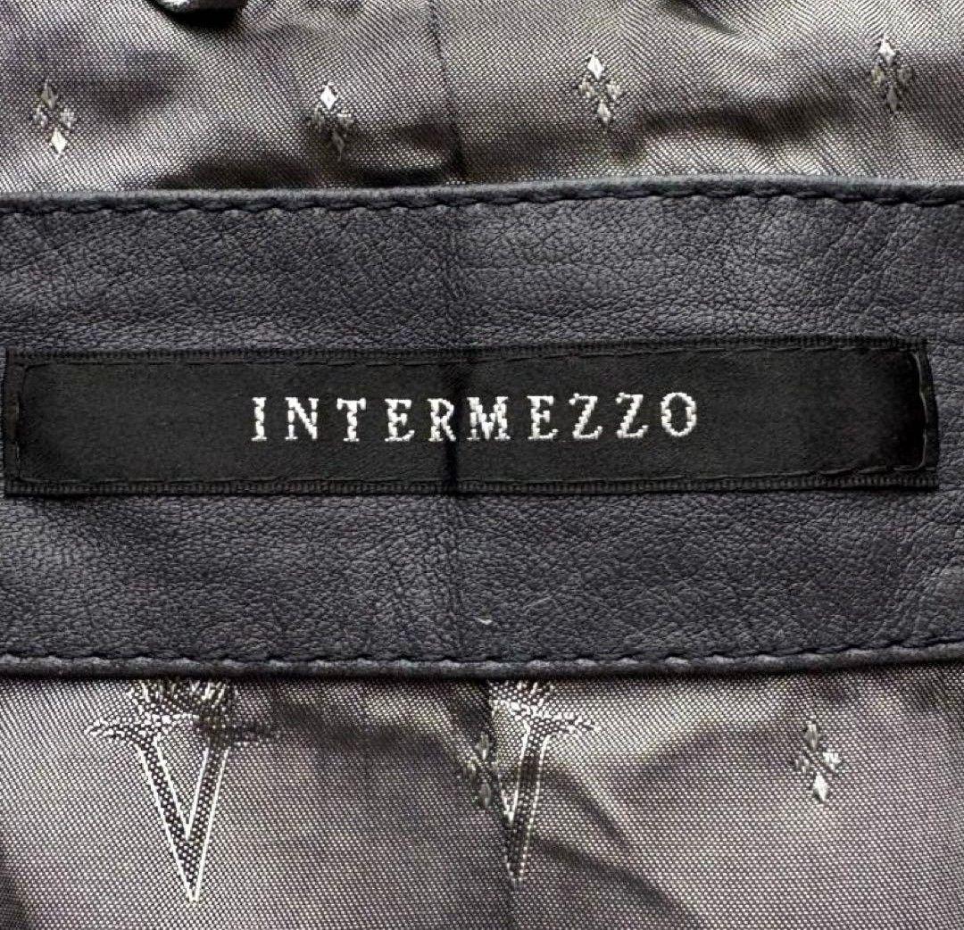 INTERMEZZO ダークネイビー レザー ジャケット