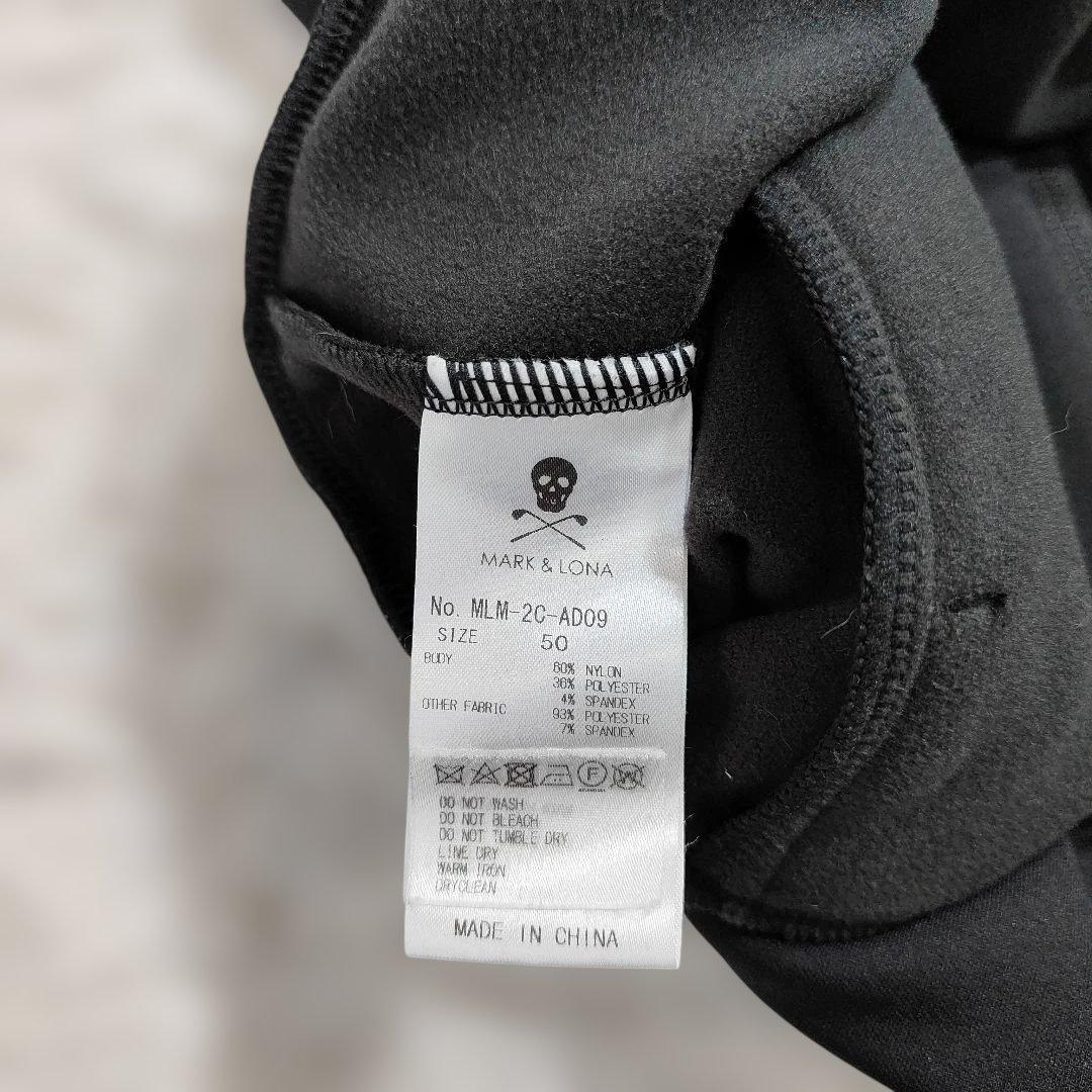 希少50/XL マーク＆ロナ フリースジャケット 黒 ゴルフ ダブルジップ