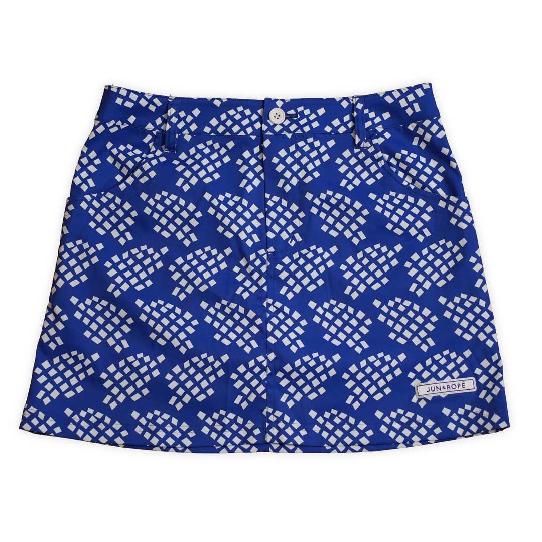 【美品】JUN&ROPÉ ゴルフウェア セットアップ ポロ スカート ブルー M