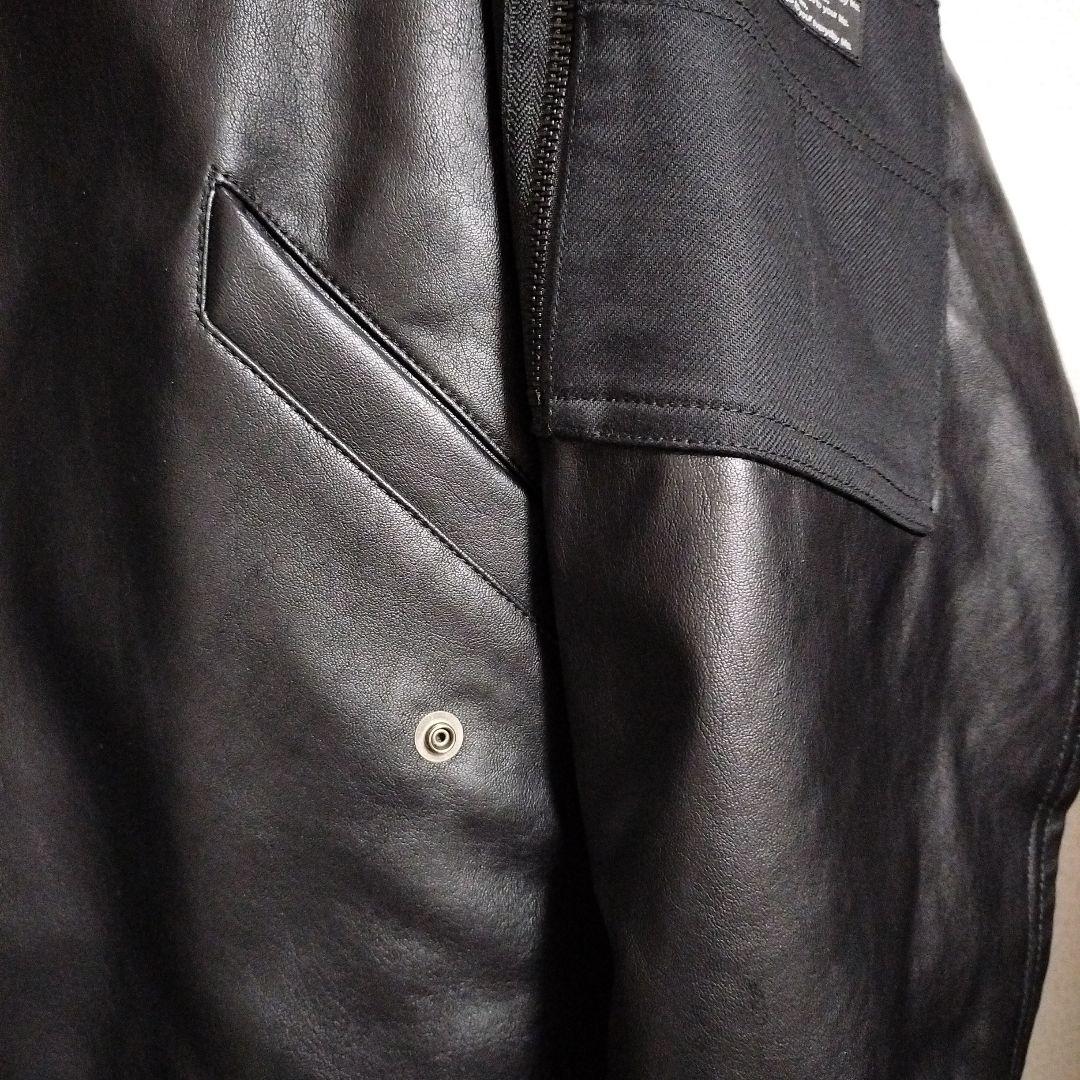 GU×アンダーカバー　フェイクレザーリバーシブルブルゾン