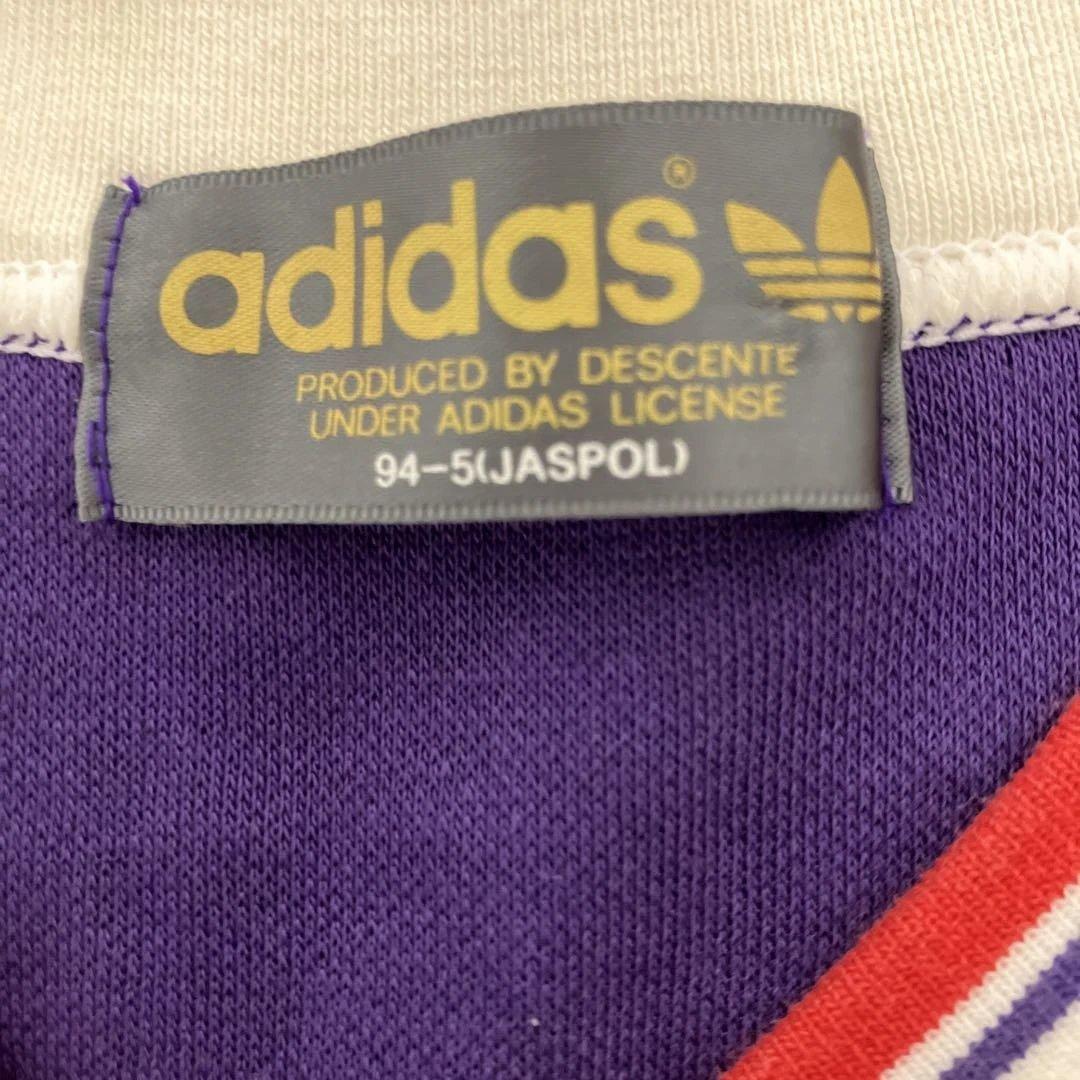 80s adidas 長袖 サッカーシャツ ゲームシャツ デサント製