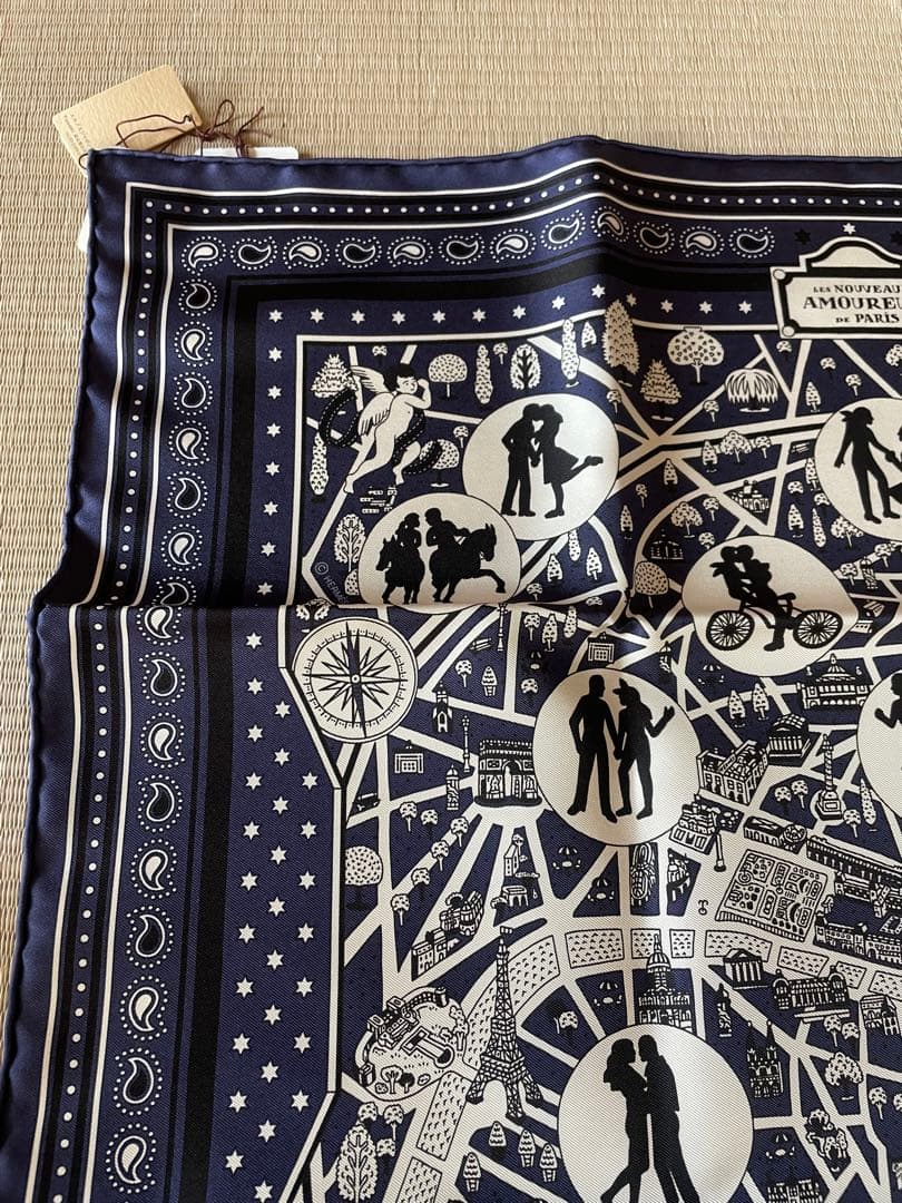 Bandana 55パリの恋人たち ネイビー 新品未使用