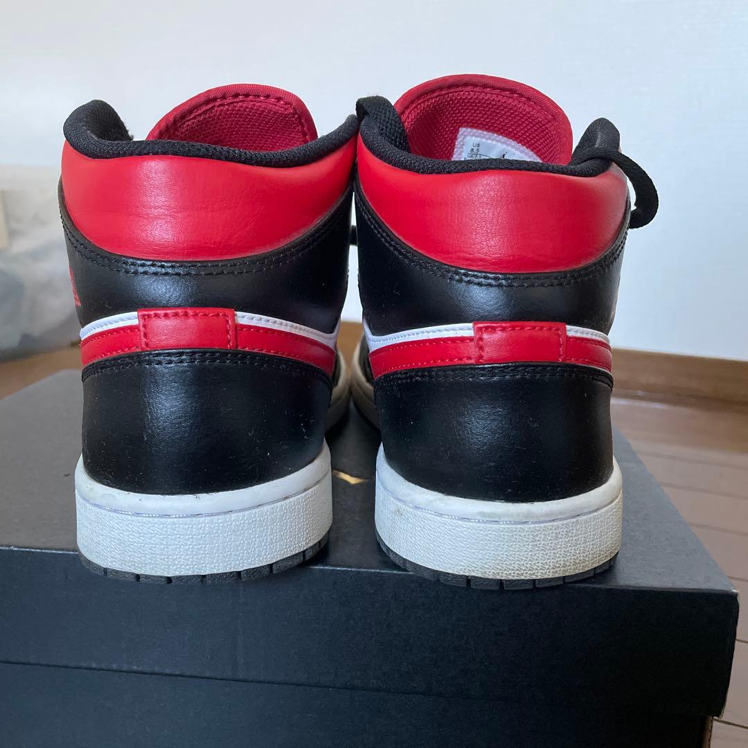 NIKE ナイキ エアジョーダン 1 mid 26.5cm 黒赤白
