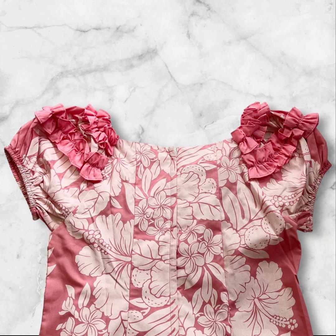 ◎トロピカルドレス◎ Creations★ハワイ★ムームー　M★ピンク