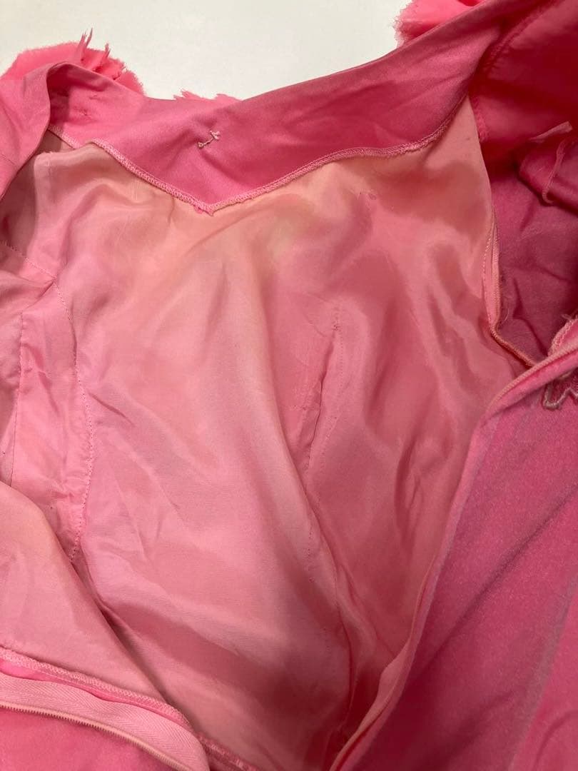 ピンク フラワー装飾 社交ダンスドレス