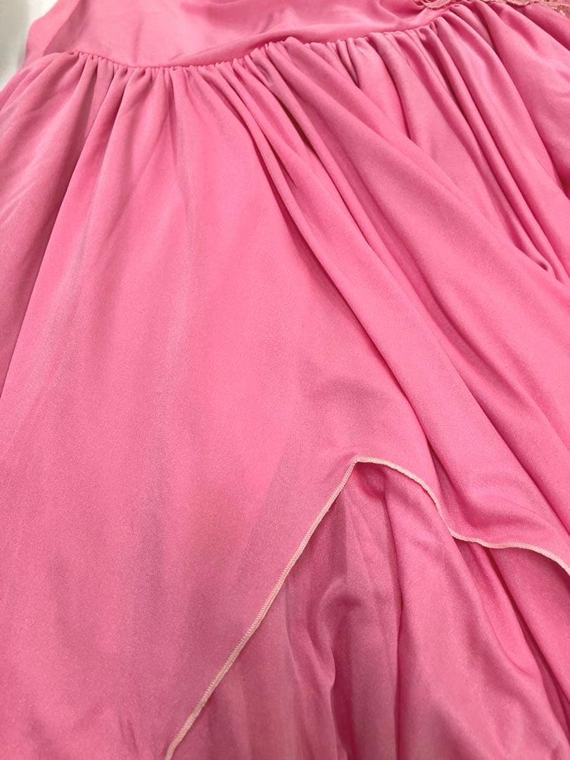 ピンク フラワー装飾 社交ダンスドレス