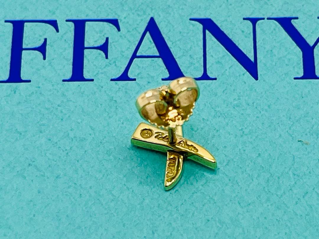 c881 美品　ティファニー　パロマピカソ　K18YG キス　X クロス　ピアス