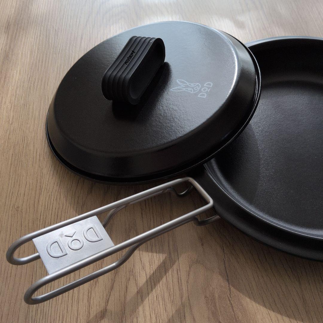 DOD 放浪フタリパン PP2-854-BK ホーロー 蓋付きスキレット