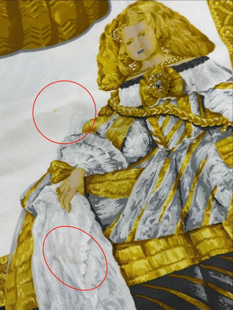 ロエベ　シルク　レディース　スカーフ　ゴールド×ブラック　婦人　LOEWE