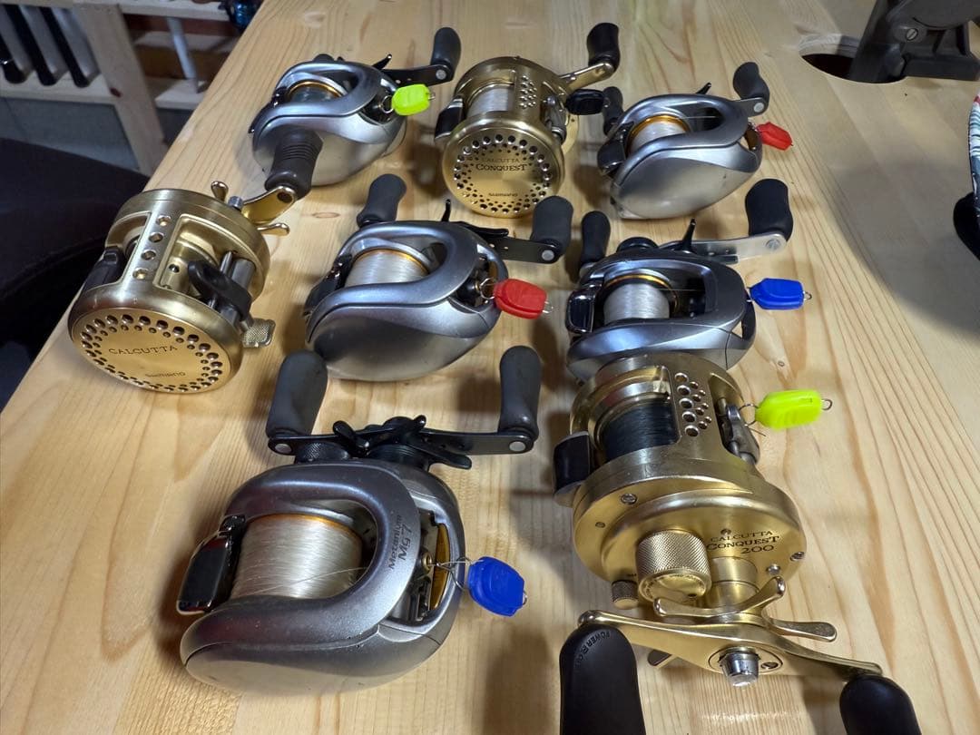 バス釣り引退セット ロッド7本 リール8台 ルアー多数 ワーム多数