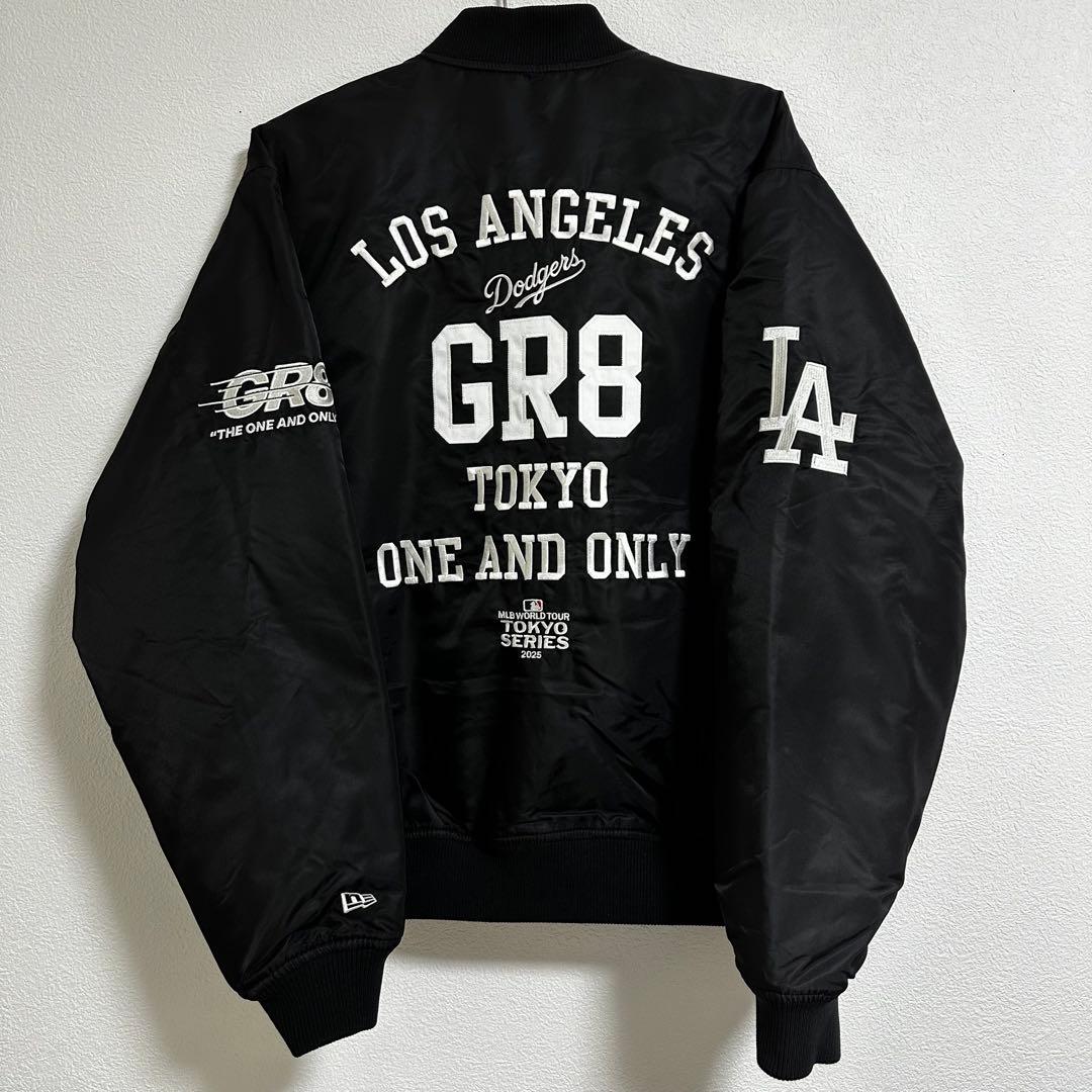NEWERA ドジャース ナイロンジャケット ブラック GR8