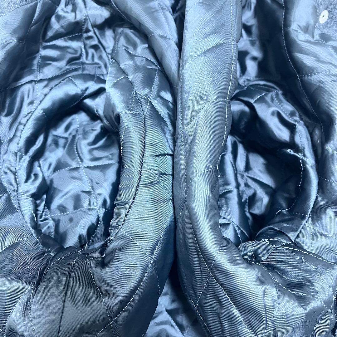 美品✨ウィズリミテッド ダブルライダースジャケット ウール レザー グレー L