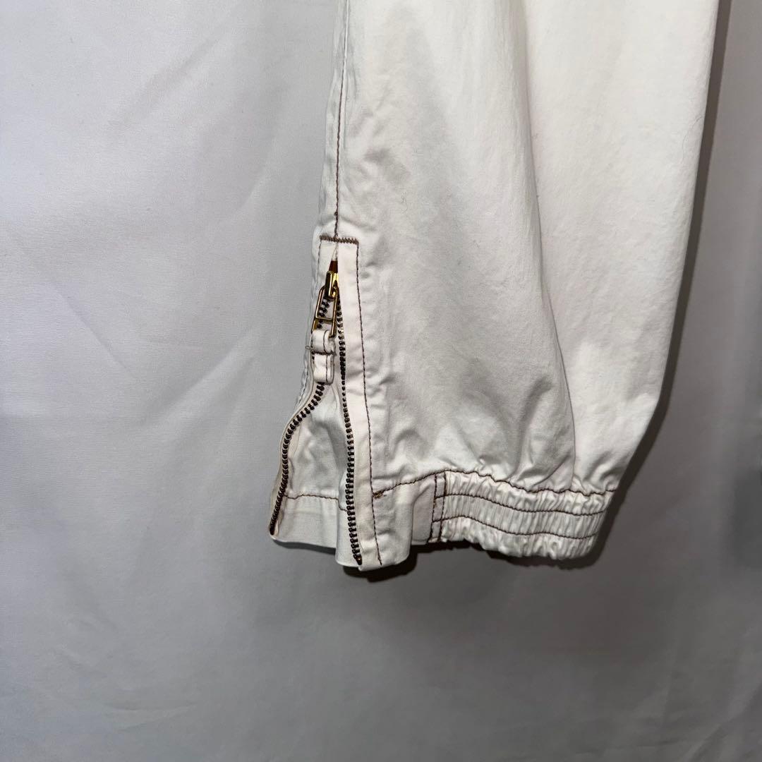 【SINACOVA】マリンパンツ　白　イージーパンツ　ロゴ　シナコバ　リブパンツ