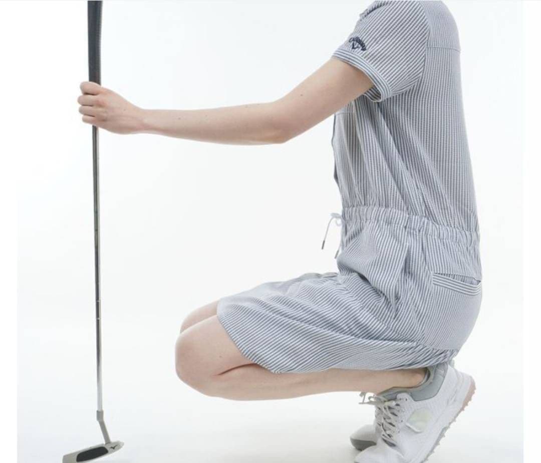 Callaway ストライプ ワンピース L