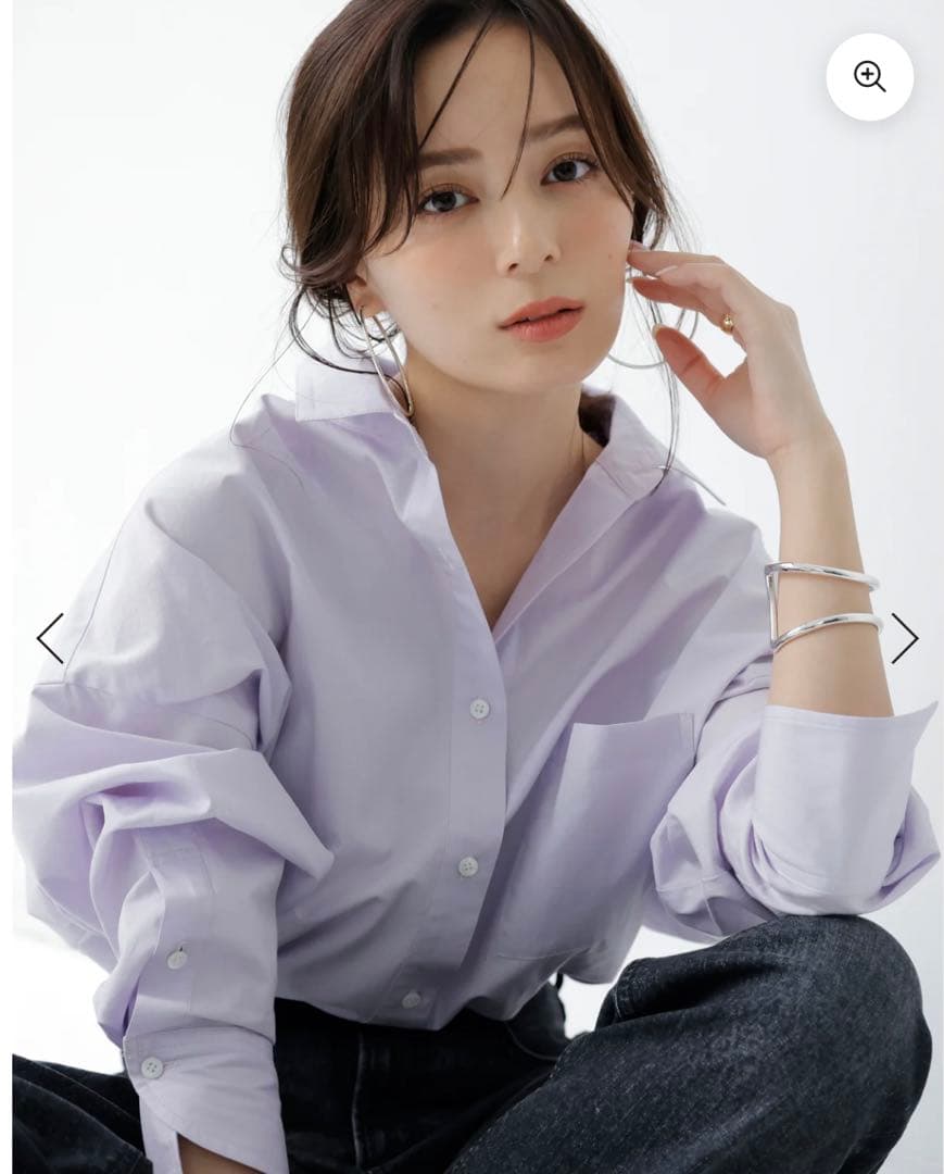 anuans スタンダードシャツ　ラベンダー