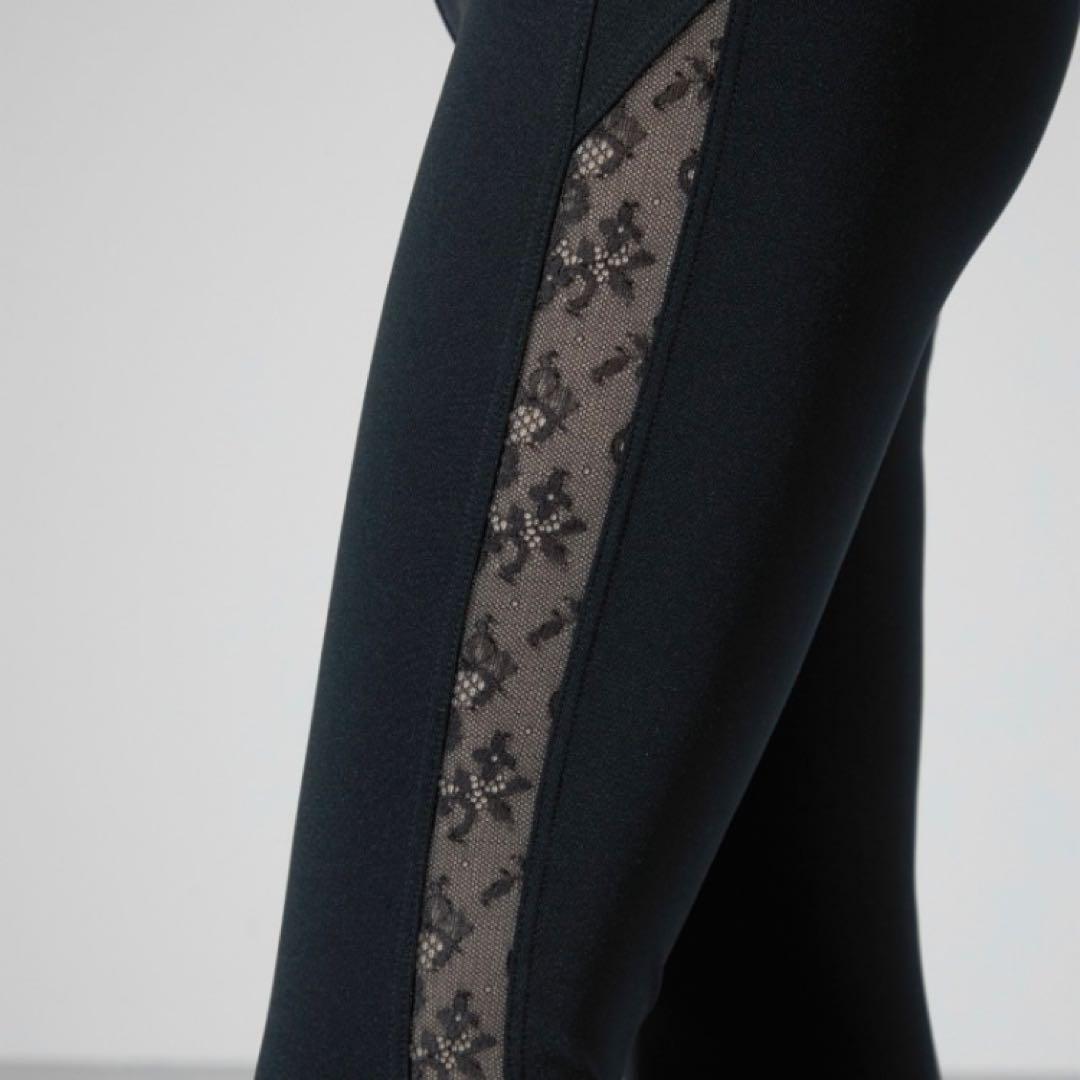 チャコット レースレギンス M スパッツ 黒 ヨガパンツ ダンス バレエ タイツ