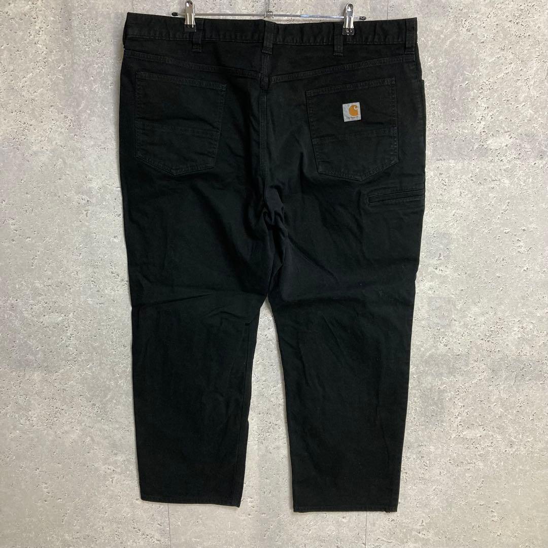 カーハート　ワークパンツ　ブラック　ビックサイズ 古着　W42 L30