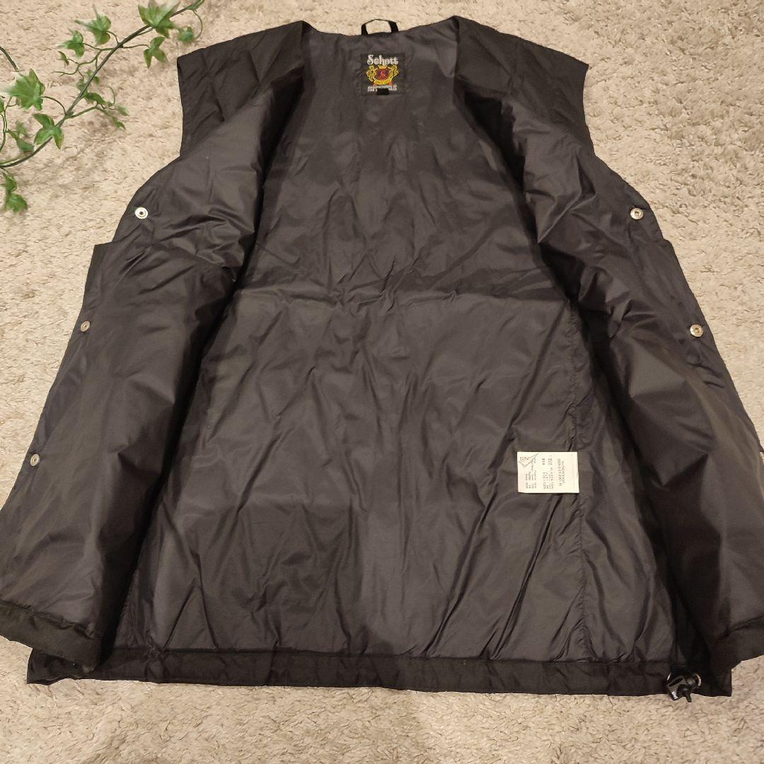 美品Schottショット✕TAIONタイオン インナーダウンベスト ブラック L
