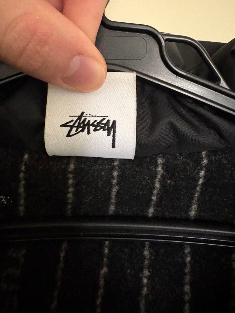 Stussy × Nike striped wool jacket L