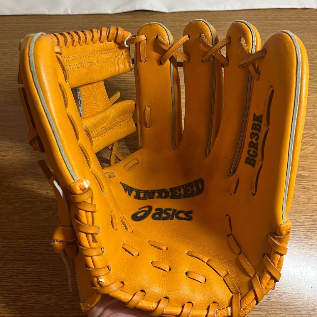 アシックス WINDEED BRG23K 軟式グローブ オレンジ 美品