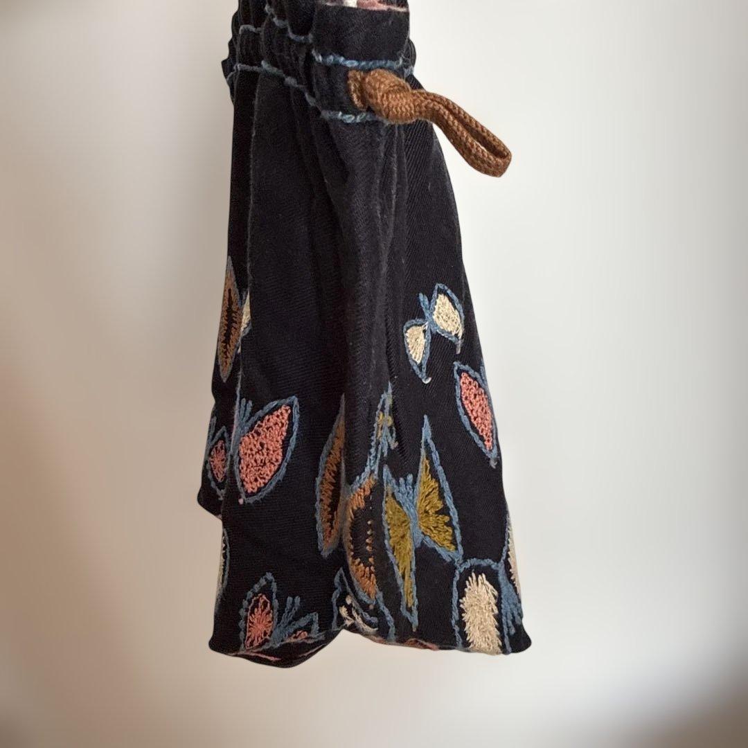 ミナペルホネン　sky flower 手持ち巾着　 mina perhonen