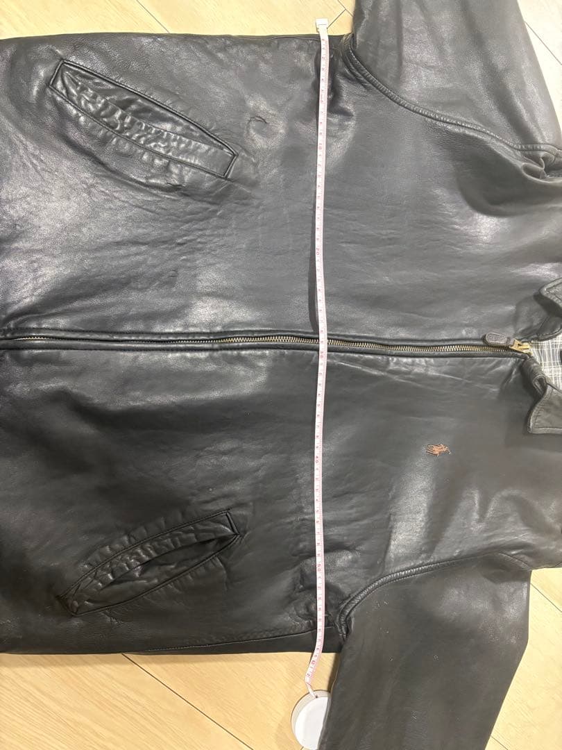 と*人様 90s Polo By Ralph Lauren レザー　スイングトッ