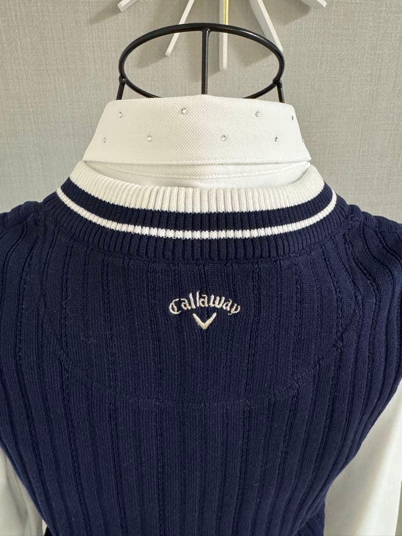 新品未使用⭐️新作キャロウェイ ニットベスト ラインストーン長袖ポロセット販売