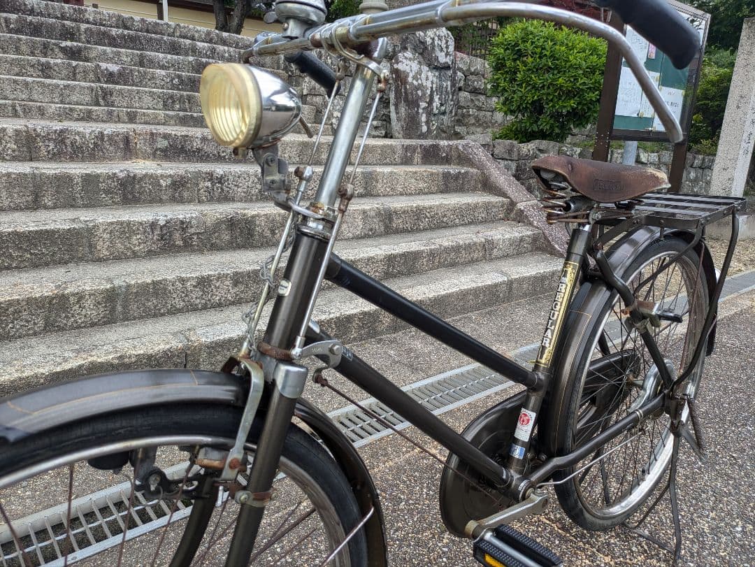 ナショナル　実用車　昭和　レトロ　自転車 ロッドブレーキ　ビンテージ