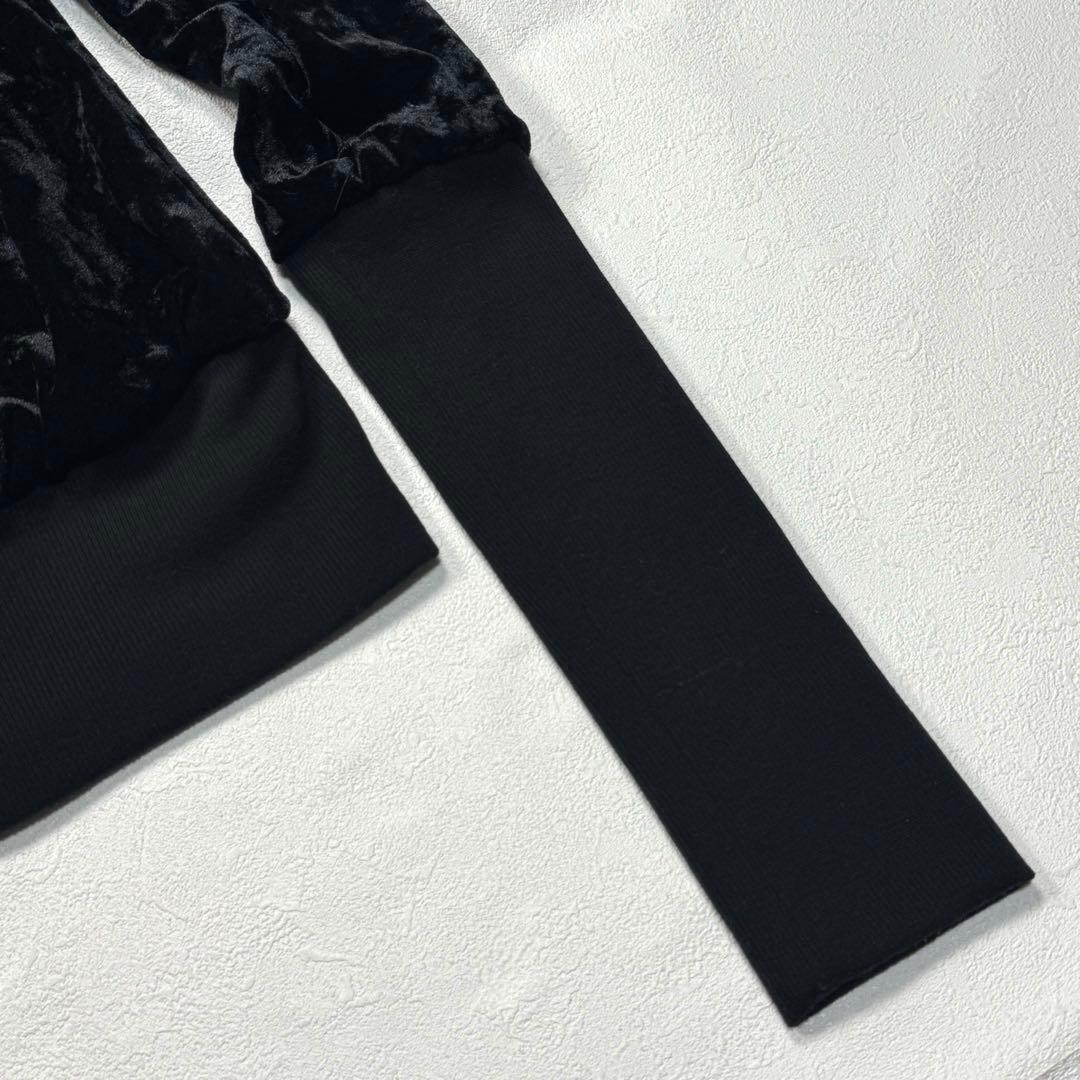 JSG Y2K 平成 ギャル ベロア ジップ パーカー 猫耳 ブラック ピンク