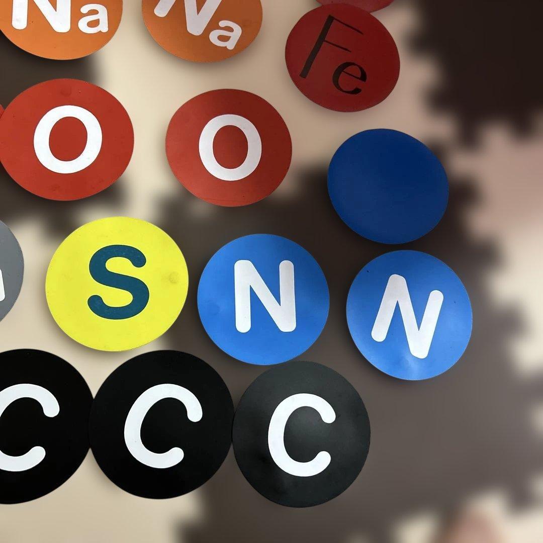 化学記号セット　UCHIDA 黒板ホワイトボード用　マグネット