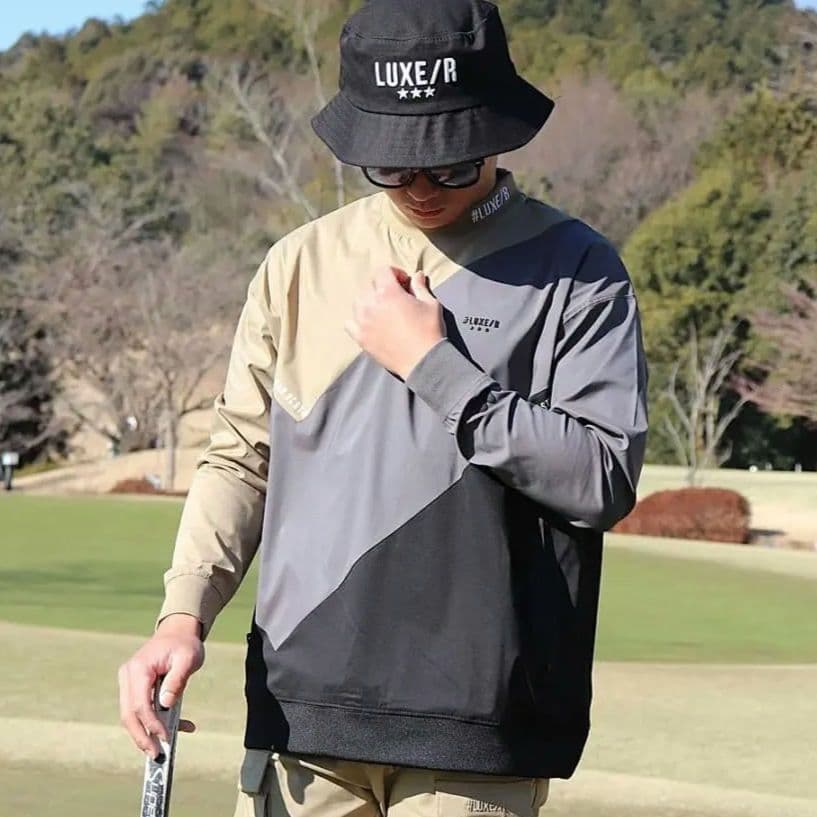 LUXE/R GOLF ストレッチ布帛プルオーバー 45933BGM