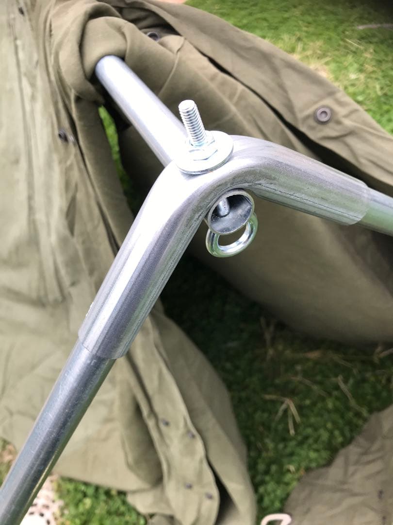 取説付き《ベルギー軍幕パップテント仕様》二股フレーム＋棟ポールキット　快適空間