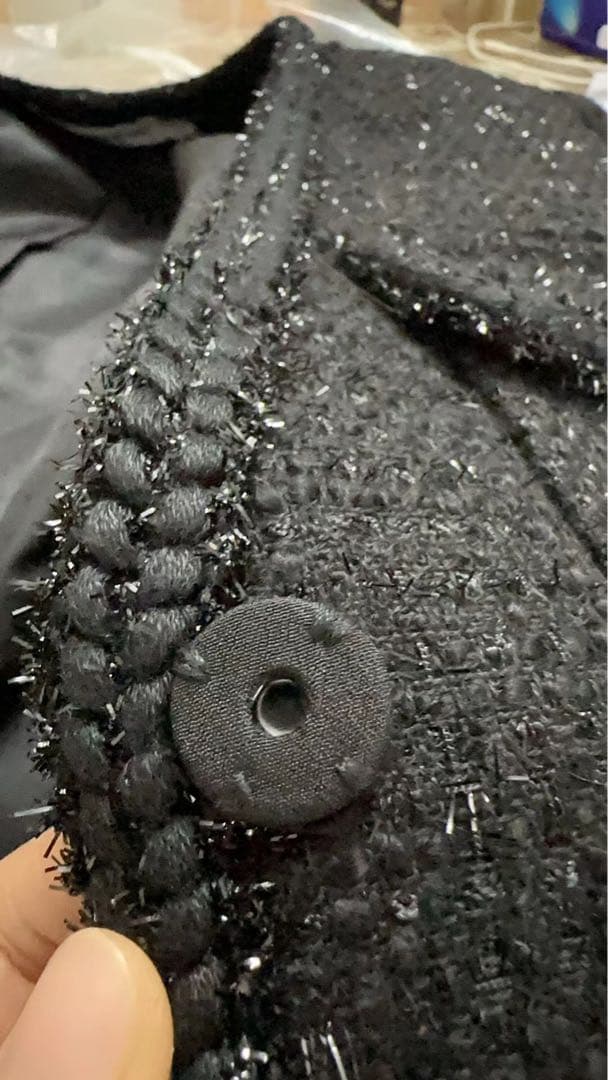 Self-Portrait ビジュー　ブークレミニドレス コート　8 M 新品